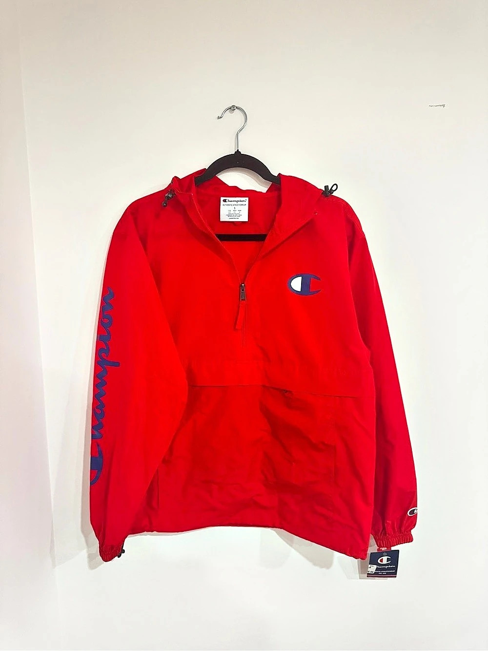 Champion Stadium Packable Jacket Red Pullover Windbreaker